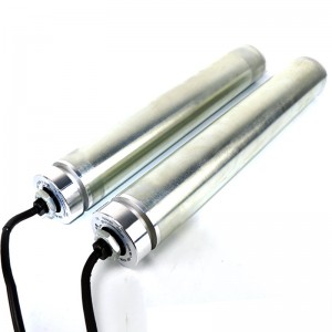 Ευθεία 76/82 Μη τυποποιημένος ηλεκτρικός κύλινδρος DC, ενσωματωμένος κινητήρας, προσαρμοσμένος ιμάντας από ανοξείδωτο χάλυβα, σύγχρονος τροχός, γαλβανισμένη ισχύς διπλής σειράς, καουτσούκ επικάλυψη